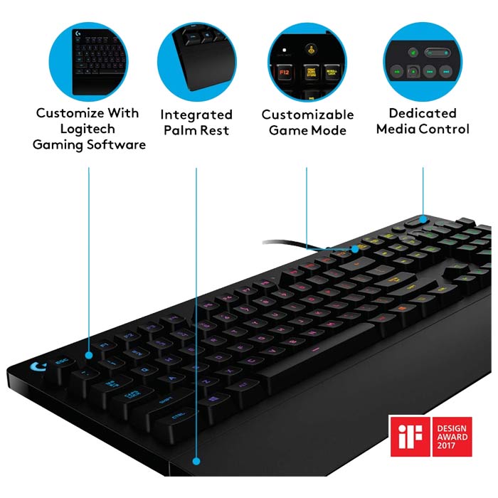 LOGITECH G213 PRODIGY RGB GAMING KEYBOARD LOGITECH G213 PRODIGY RGB GAMING KEYBOARD